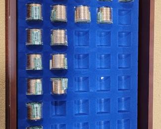 Uncirulated Presidental dollars partial collection of 10-coin uncirculated “Collector Rolls