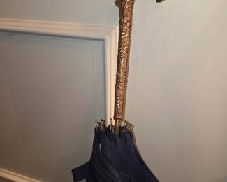 Vintage ornate handled walking umbrella