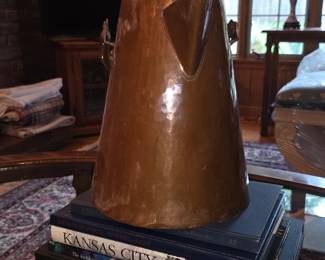 Large copper coffee pot