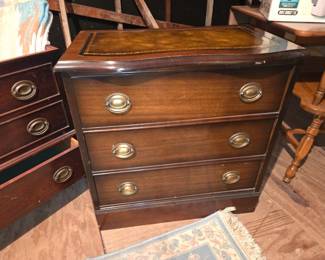 Mahogany inlaid petite chest