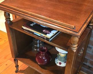 Vintage rolling library/bible stand