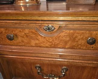 Thomasville Burled walnut nightstands