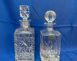 Crystal decanter jars