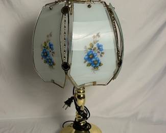 Glass floral lamp 