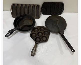 Cast iron pans lot