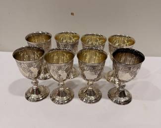 Silver plate goblets