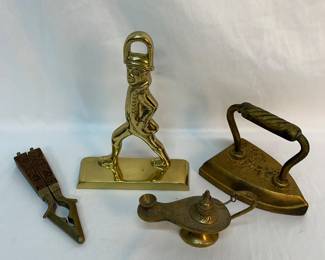 Brass items and decor