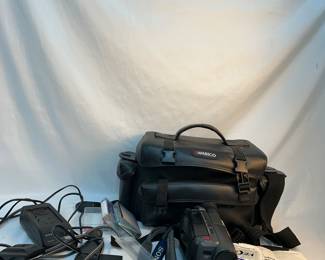 Camcorder and bag with accessories 