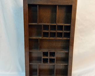 Wooden trinket shelf