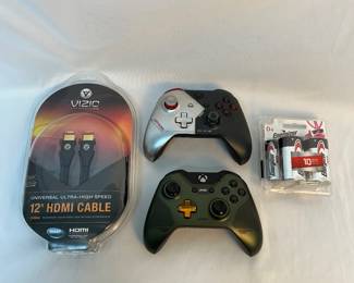 Game controllers cord and batteries