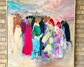 - Carolyn Cole “New Horizons” Original Acrylic Painting – Large 40" x 40" Statement Artwork - Abstract Wall Art