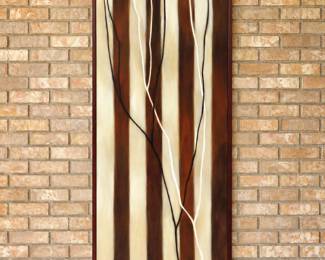Trine Bumiller “Union” 1991 Signed Original Oil on Canvas – 72" Tall, Robischon Gallery - VERY Tall Abstract Wall Art
