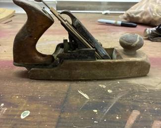 294 vintagewoodandmetalhandplane