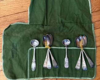 052 antiquesilverplateteaspoonsandsouven