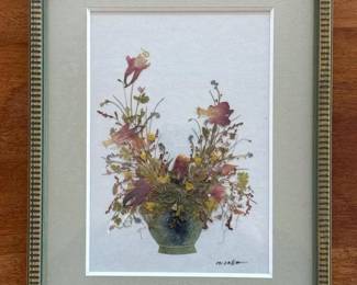 383 pressedflowerarrangementinframesign