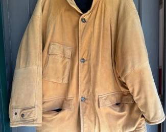 358 tansuedeleathercoatwithquiltedlini