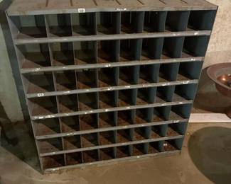 266 industrialmetalpigeonholepartsbinca