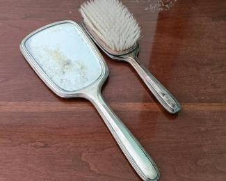 127 sterlingsilvervanitybrushandmirror
