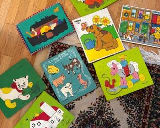 352 vintageplayskoolwoodenpuzzlesassortm