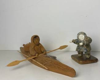 109 alaskanindigenousfigurineswoodenkaya