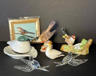 114 assorteddecorativebirdfigurinesandp