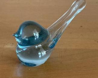 235 harknessglassblueglassbirdfigurine