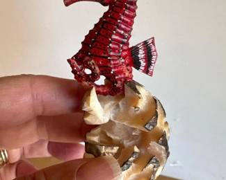 368 carvedwoodenseahorsesculpturebyren