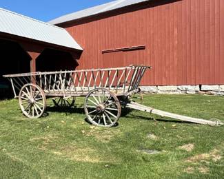 024 largewoodenhaywagonwithironrimmed
