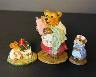 111 weeforestfolkbearmicefigurines