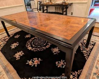 Century chinoiserie burl dining table