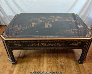 Chinoiserie lacquered cocktail table