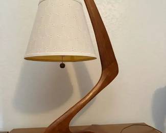 08 MidCentury Modern Walnut Table Lamp