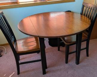 Drop Leaf Table with Two Chairs