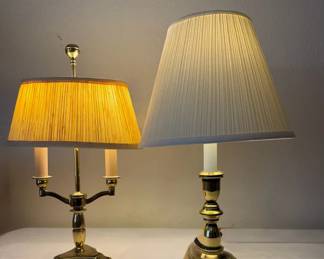 Vintage Brass Bouillotte Lamp More
