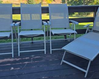 Three Patio Chairs Lounge Chair
