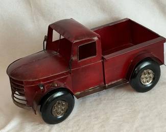 Reproduction Red Metal Truck