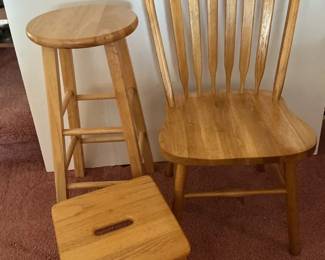 Wood Chair Stools