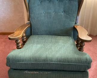 Green Rocker with Foot Rest