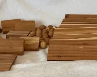 Cedar Blocks, Wood Beads