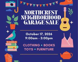 Colorful Illustrated Garage Sale Flyer