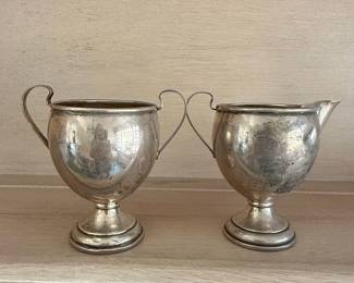 El-Sil-Co Sterling Silver Cream and Sugar Set