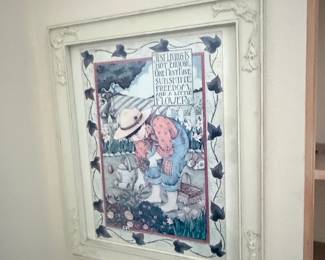 Mary Engelbreit "Just Living is Not Enough" Quote Garden Print