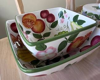 Tabletops Unlimited Sorbet Fruit Pattern Nesting Bowls