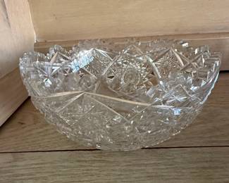 American Brilliant Period Cut Glass Bowl