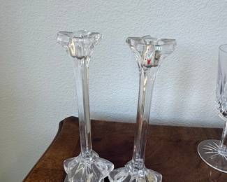 Mikasa Crystal Petals Candlesticks