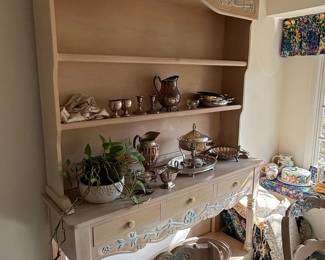 Henry Link French Provincial Style Painted Hutch