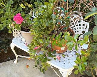 Vintage Cast Aluminum Garden Bench