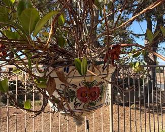 Spanish Majolica Hanging Planter