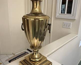 Neoclassical Style Brass Urn Table Lamp, Possibly Stiffel or Chapman Style