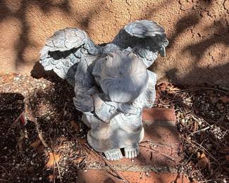 Cast Stone Kneeling Angel Garden Statue